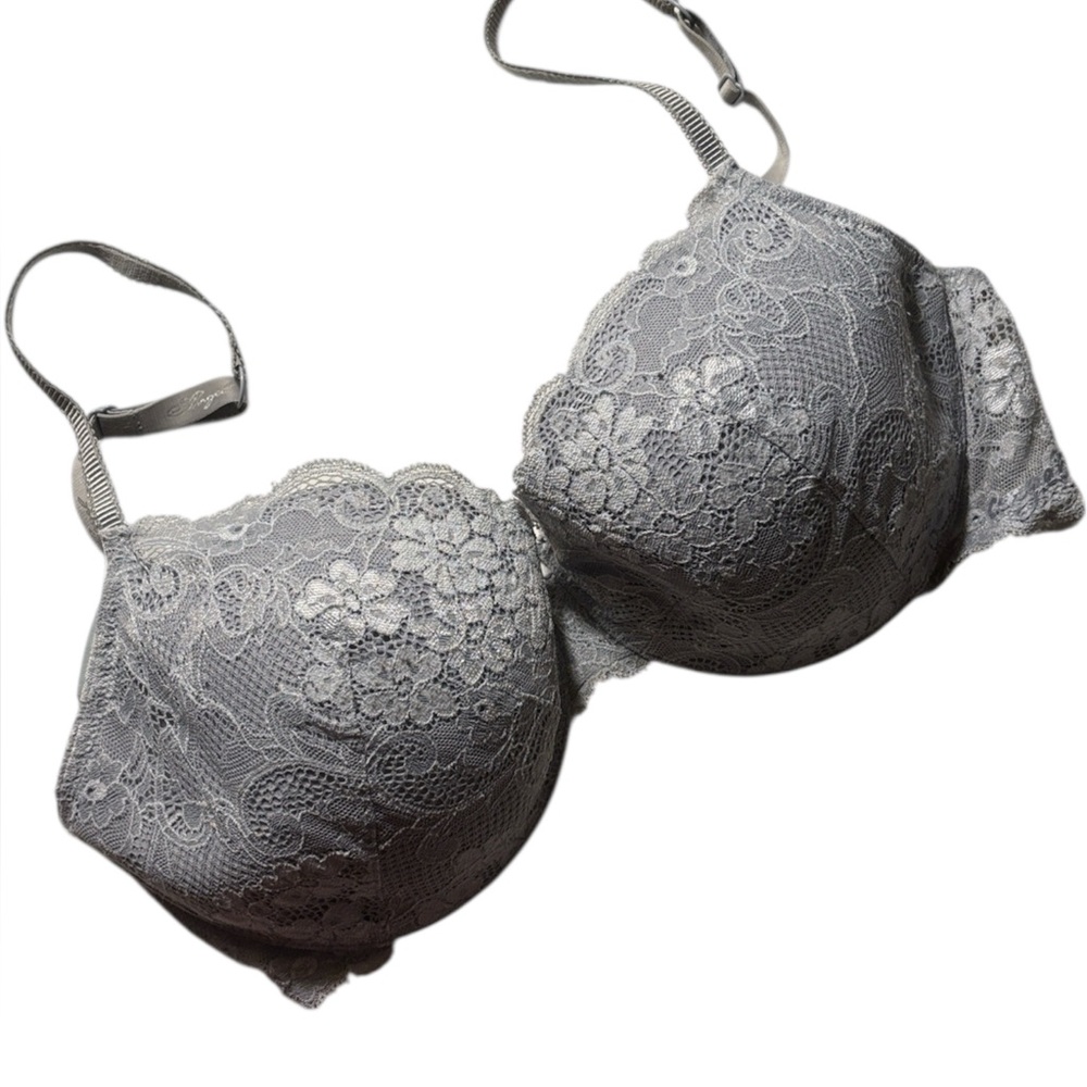 Victoria’s Secret Angels IPEX gray lace underwire demi bra | 36DD